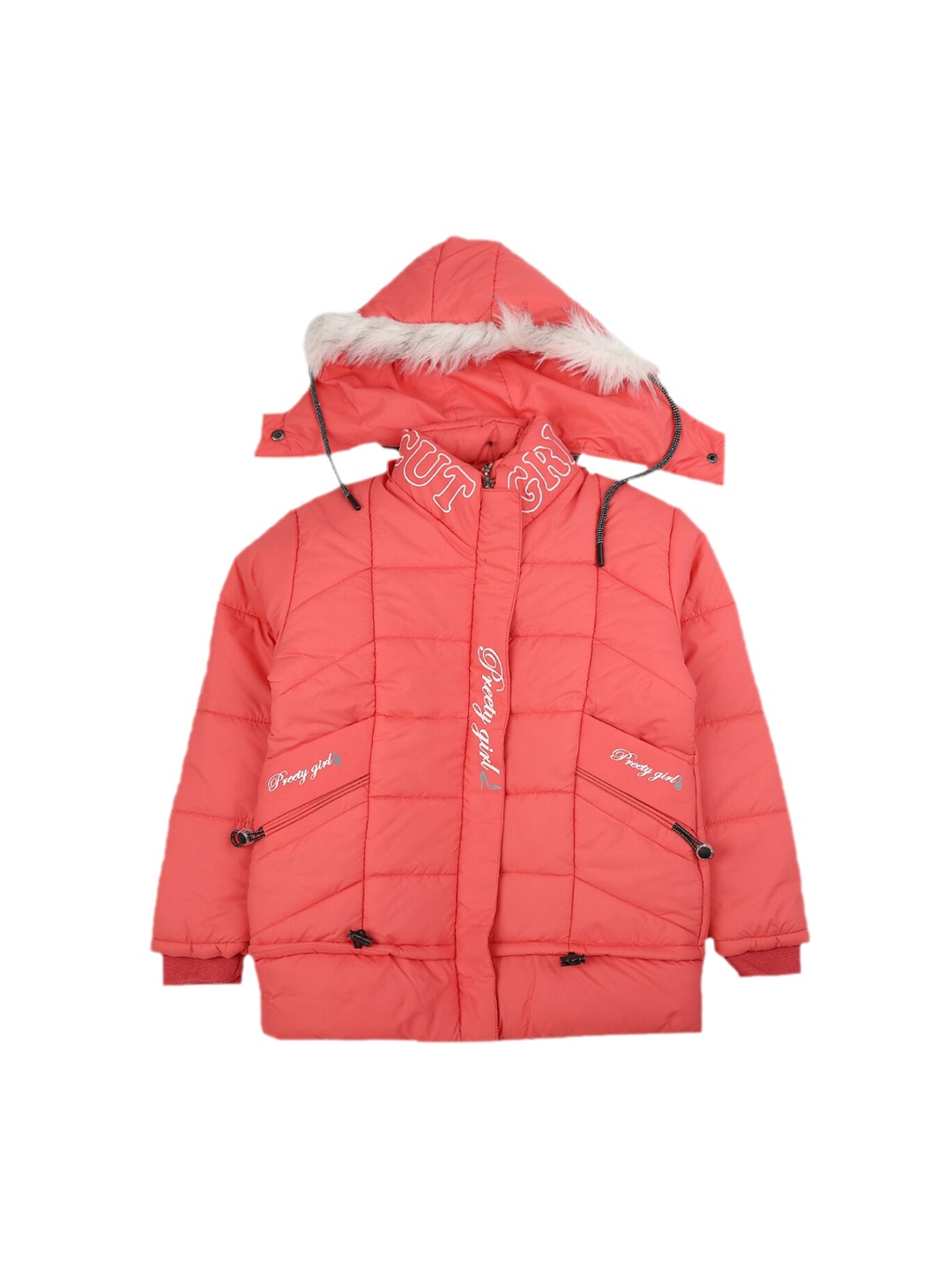 

V-Mart Girls Coral Lightweight Bomber Jacket