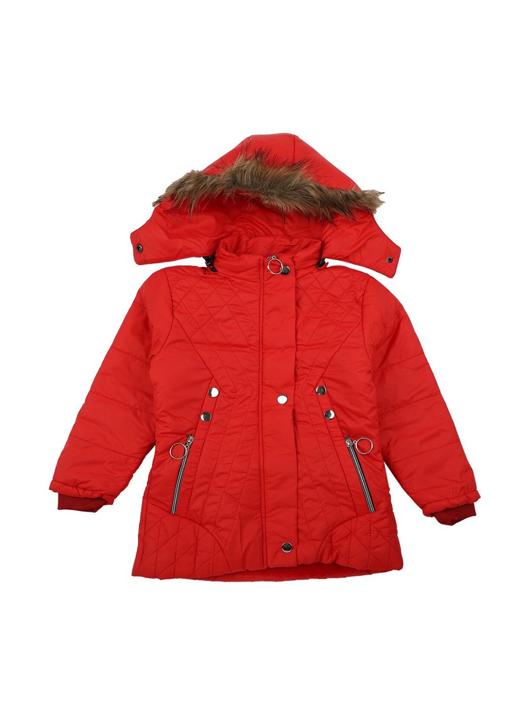

V-Mart Girls Red Lightweight Longline Parka Jacket