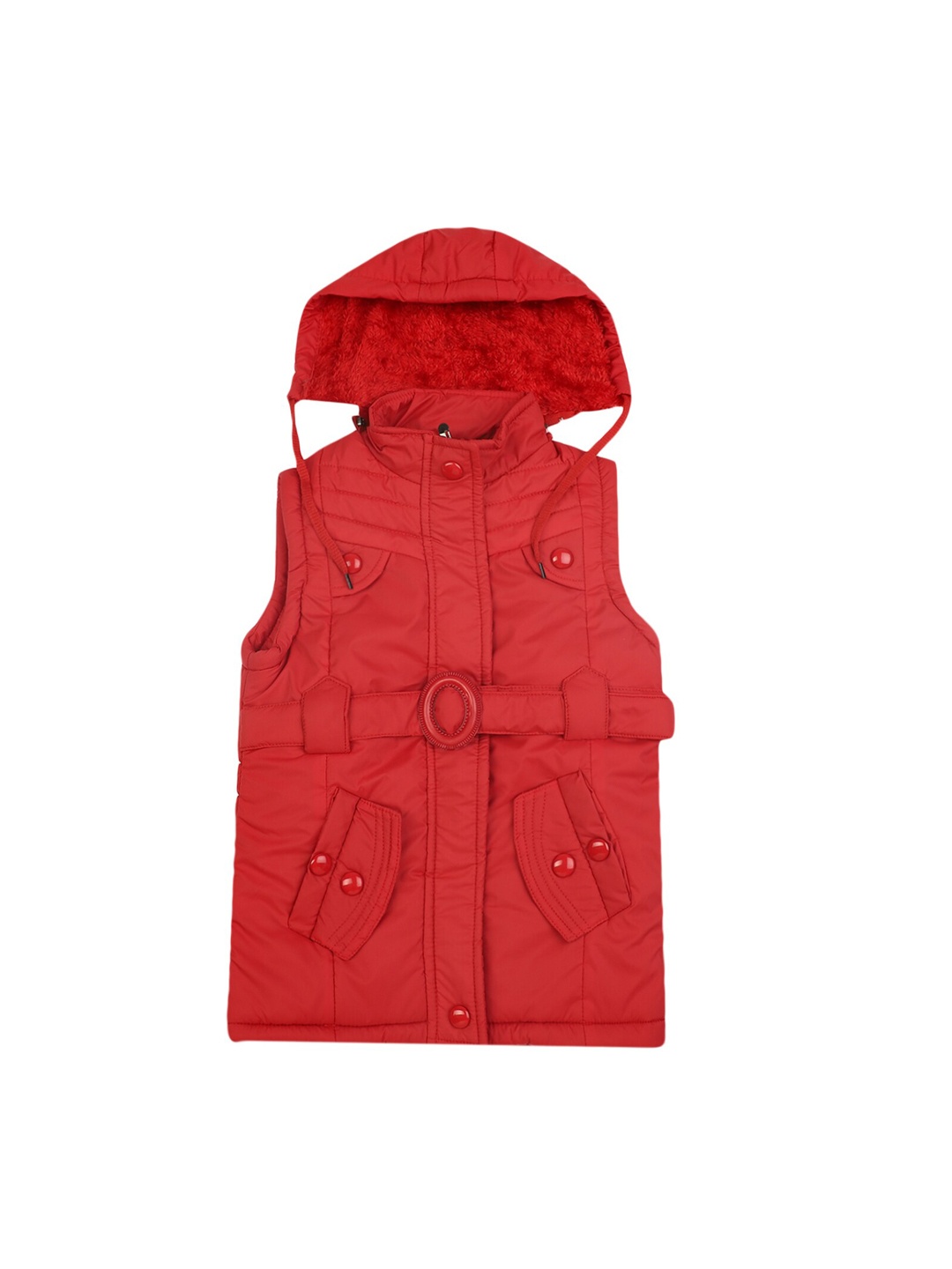 

V-Mart Girls Red Lightweight Longline Bomber Jacket