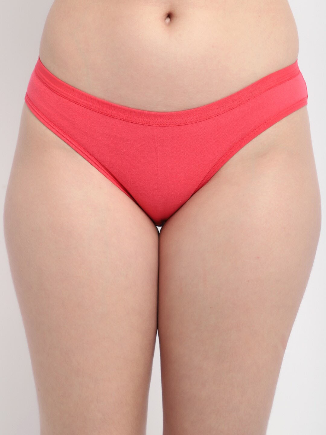

GRACIT Women Red Solid Cotton Basic Briefs