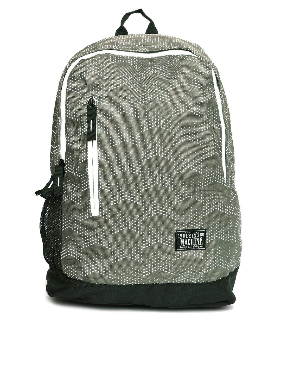 

Flying Machine Men Grey Graphic Print Backpack