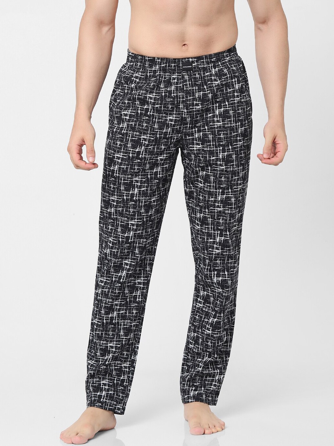 

Jack & Jones Men Black Printed Lounge Pant