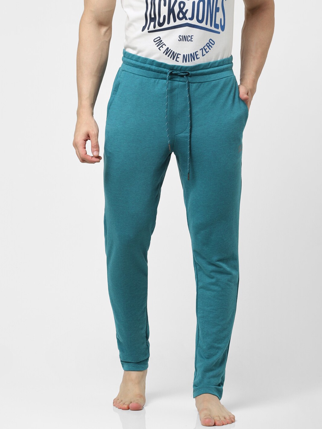 Jack & Jones Men Blue Solid Lounge Pants