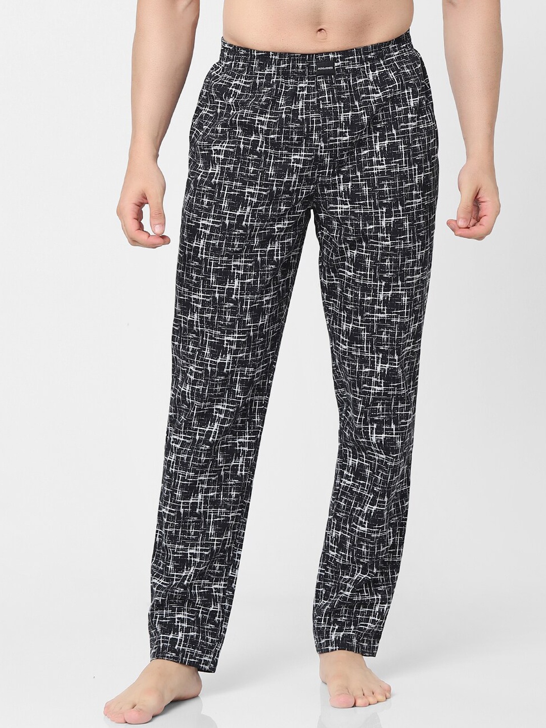 

Jack & Jones Men Black Printed Lounge Pants