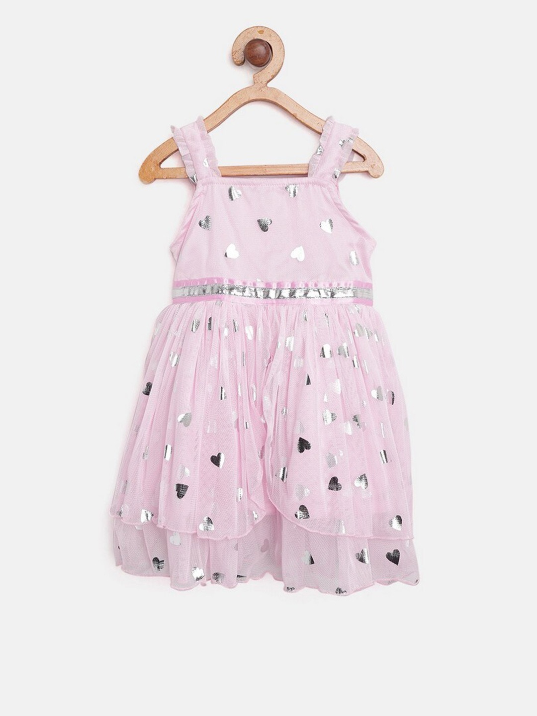 

612League Girls Pink Crepe Dress