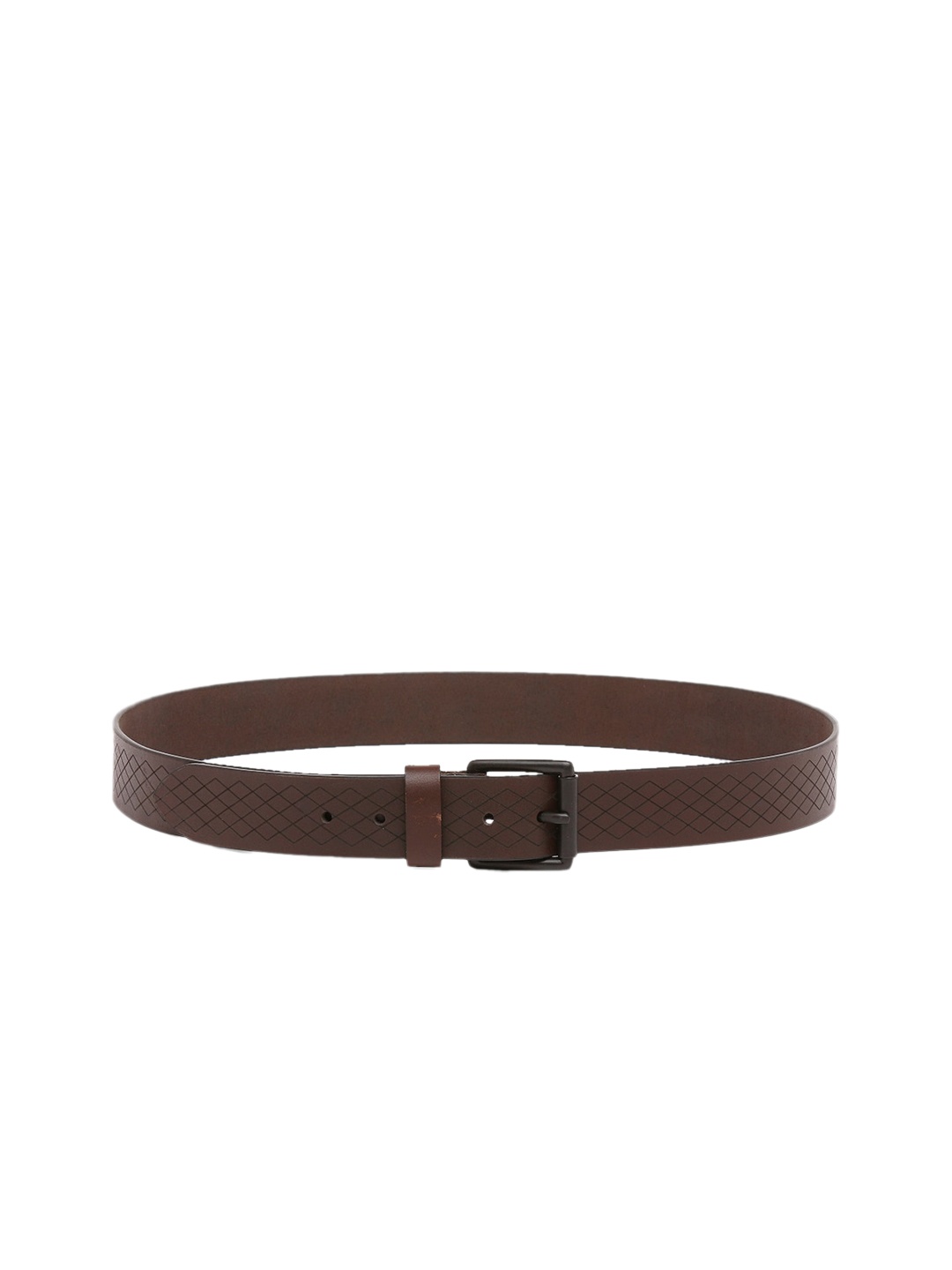 

SPYKAR Men Brown Textured Leather Belt