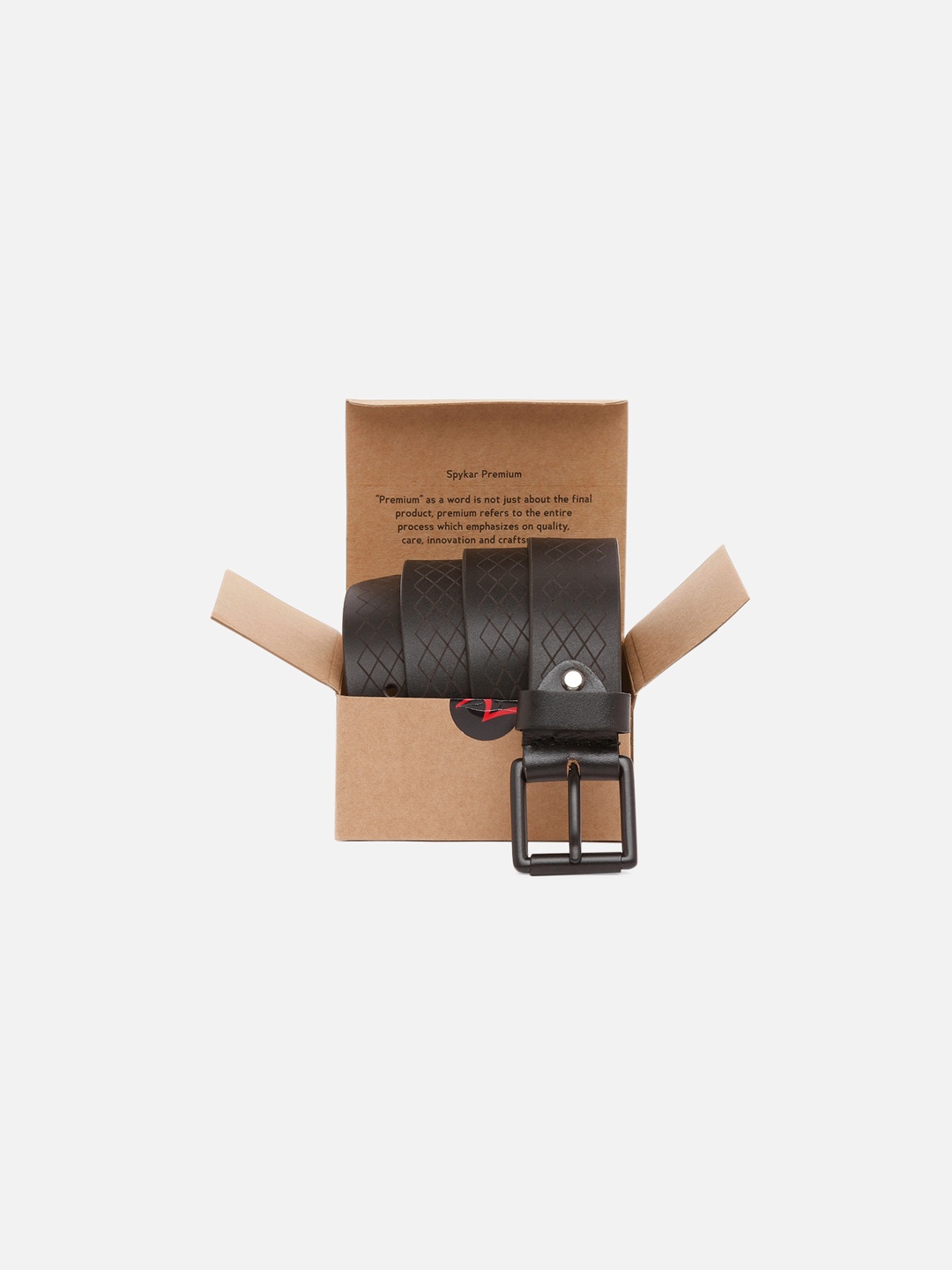 SPYKAR Men Black Leather Belt