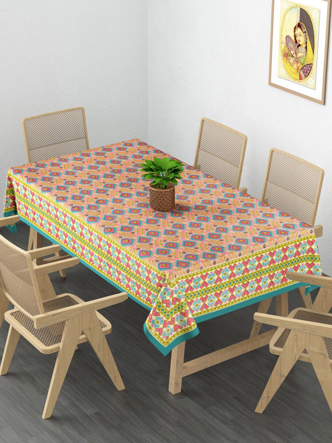 

Gulaab Jaipur Pink Printed Rectangle Cotton Table Covers