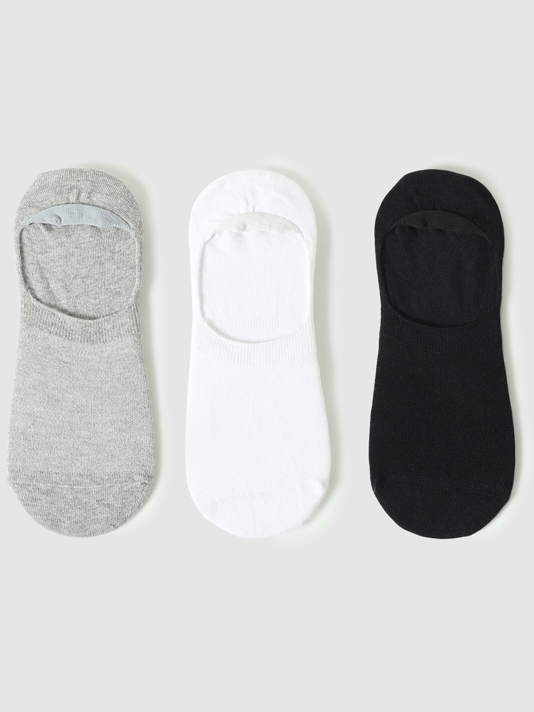 

Jack & Jones Men Pack Of 3 Solid Shoe Liners, White