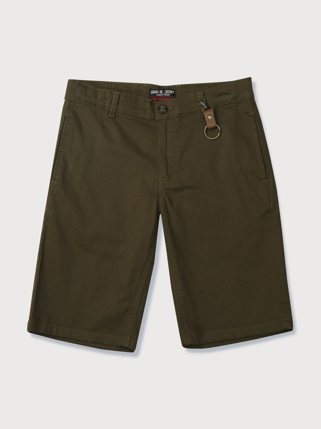 

Gini and Jony Boys Olive Green Bermuda Shorts
