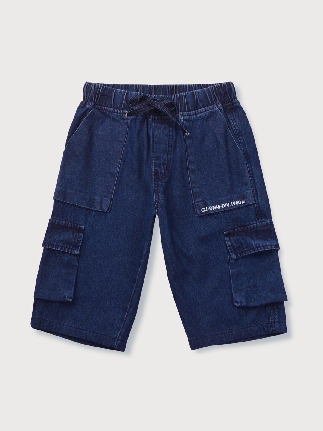 

Gini and Jony Boys Navy Blue Denim Cargo Shorts