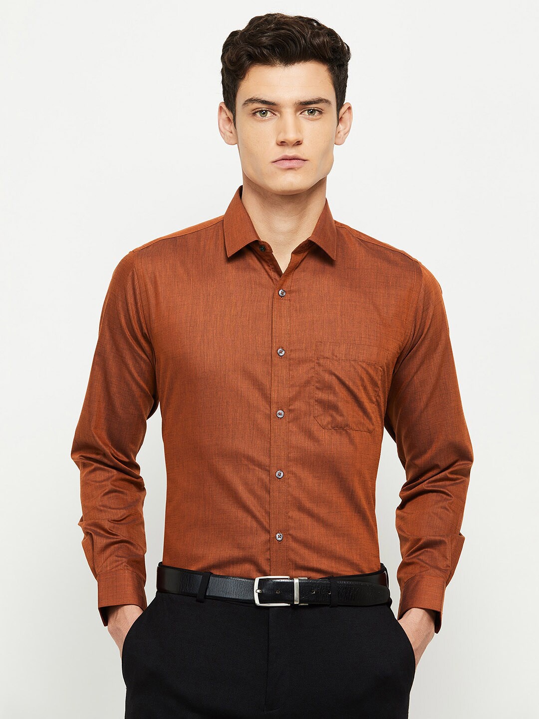 max Men Brown Casual Shirt
