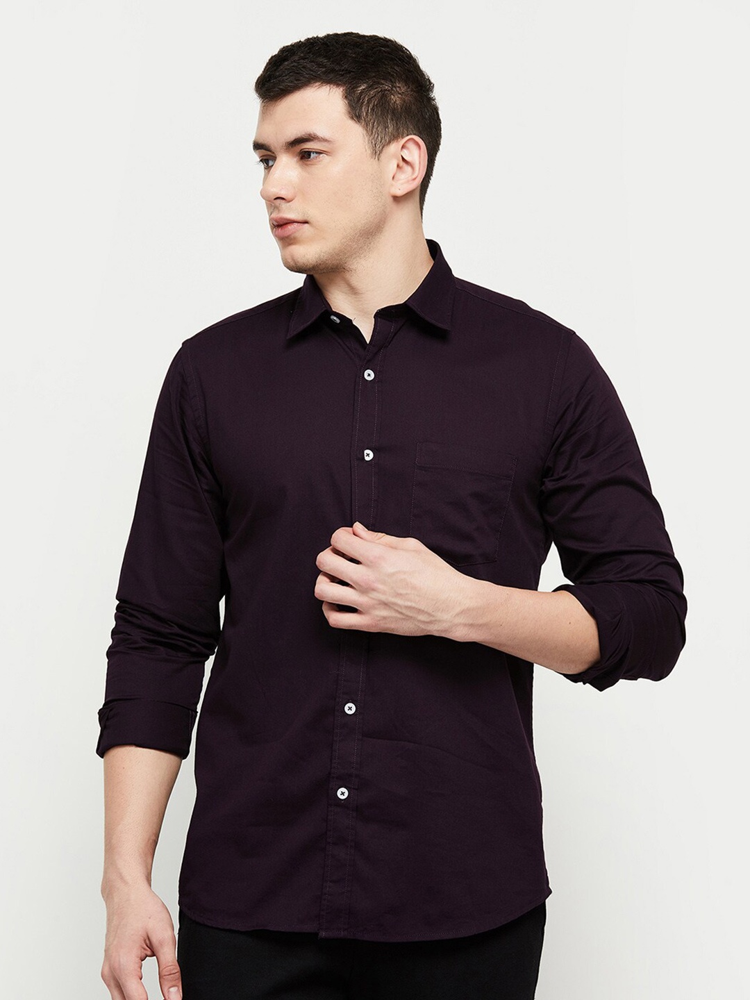 

max Men Purple Casual Shirt