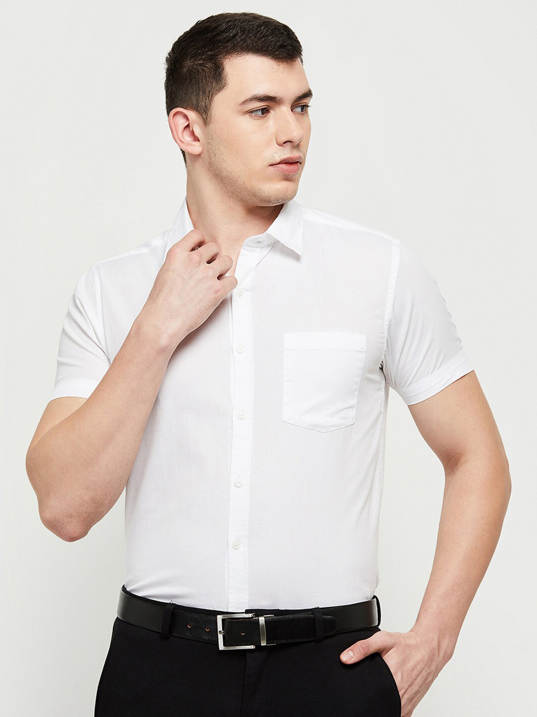 

max Men White Casual Shirt