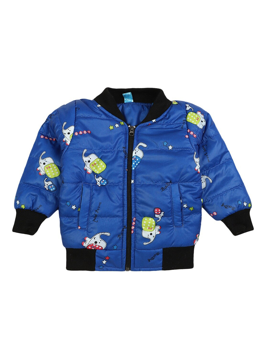 

V-Mart Unisex Kids Blue Printed Lightweight Bomber
