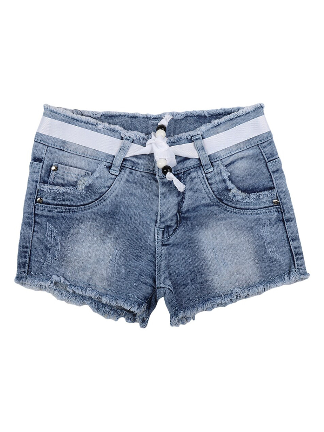 

V-Mart Girls Blue Washed Denim Outdoor Denim Shorts