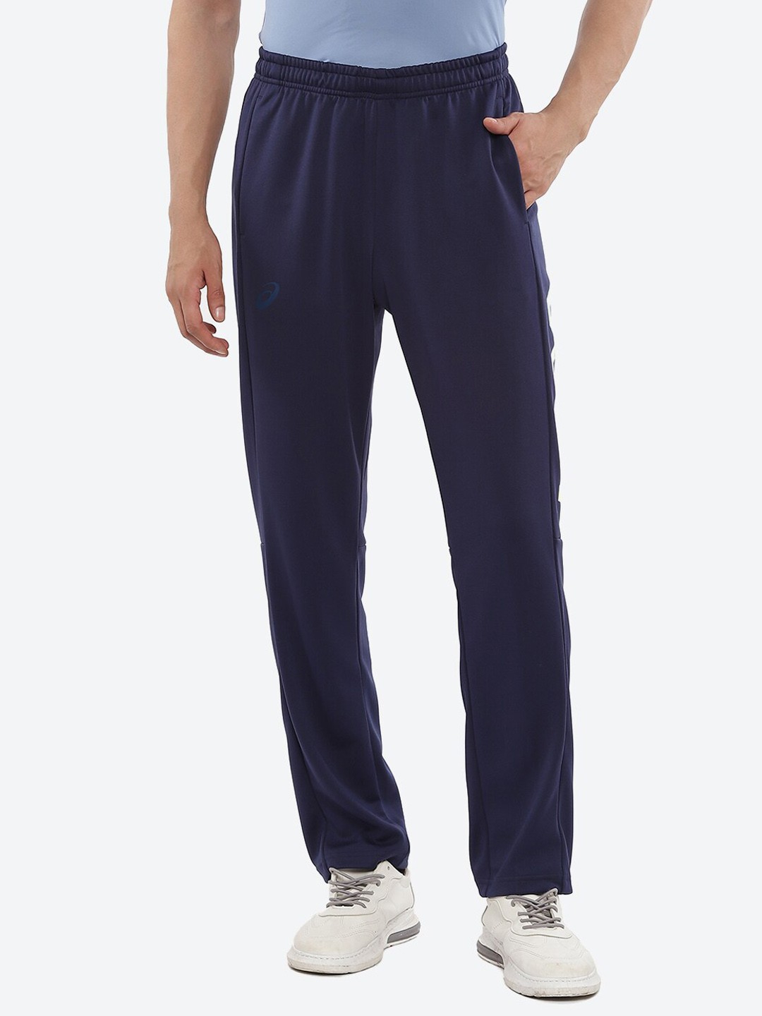 

ASICS Men M Ca Knit Blue Solid Track Pant