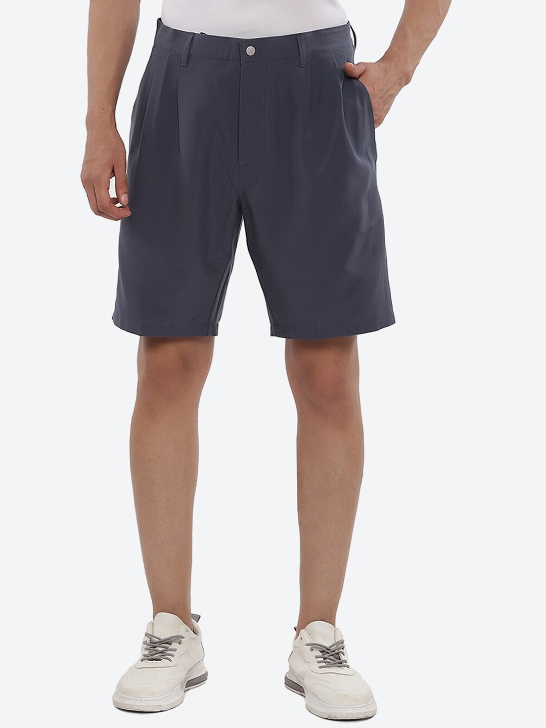 

ASICS Men Navy Blue Stretch Woven 9In Training or Gym Shorts