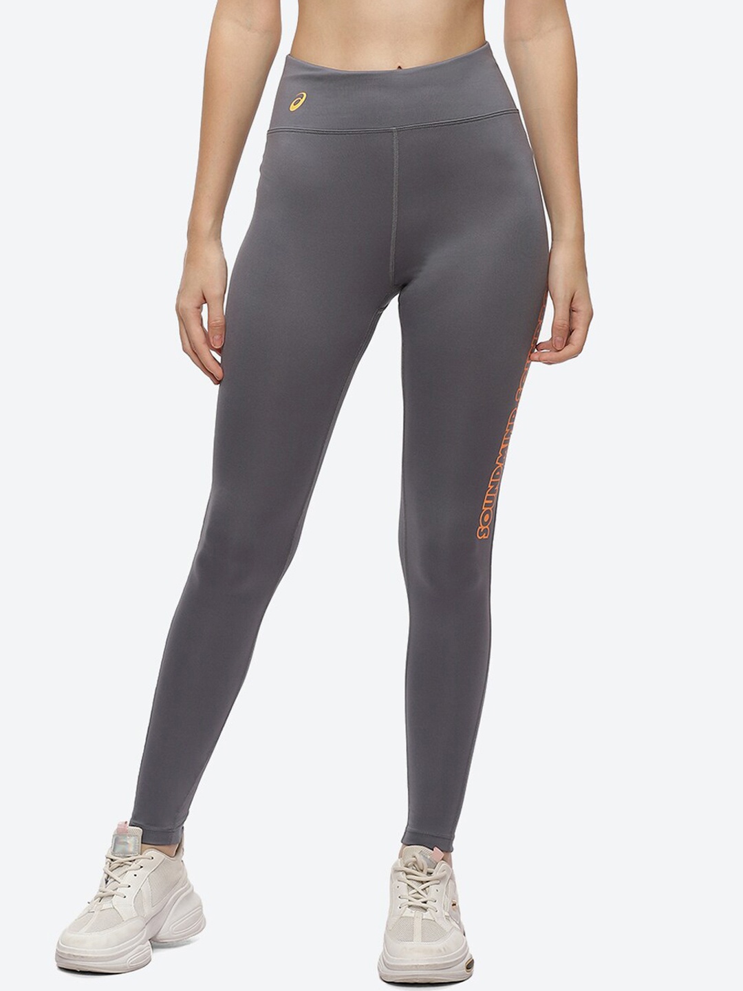 

ASICS Women Logo Graphic Ankle Length Training Tights, Grey