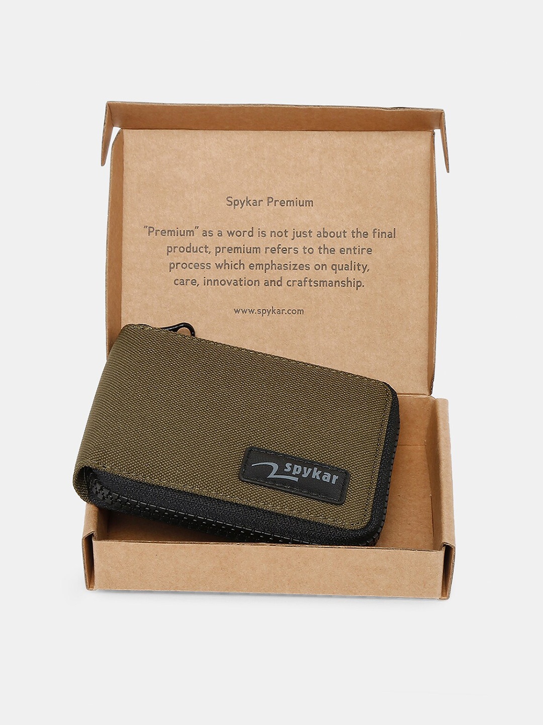 

SPYKAR Men Olive Green Leather Two Fold Wallet