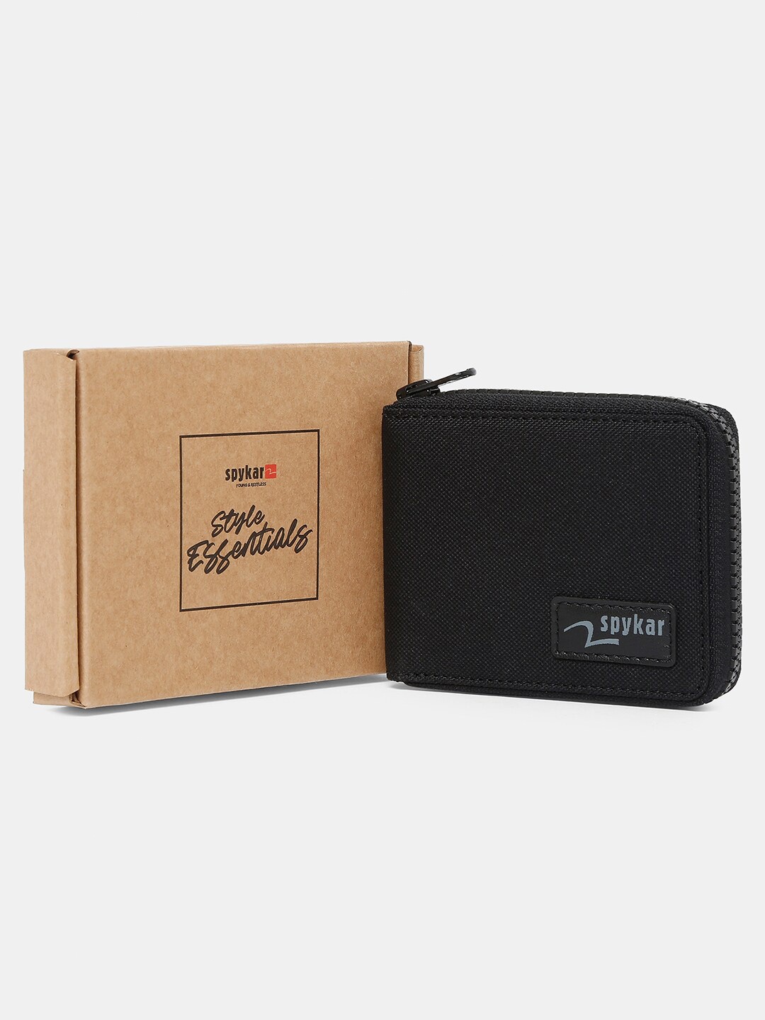 

SPYKAR Men Black Leather Two Fold Wallet