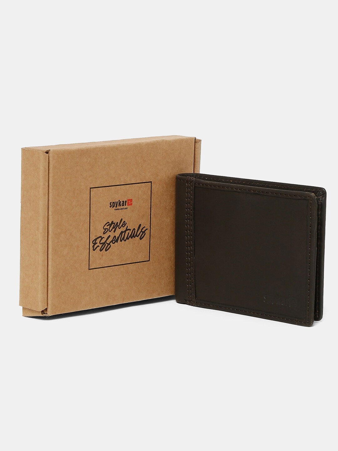 

SPYKAR Men Brown Leather Two Fold Wallet