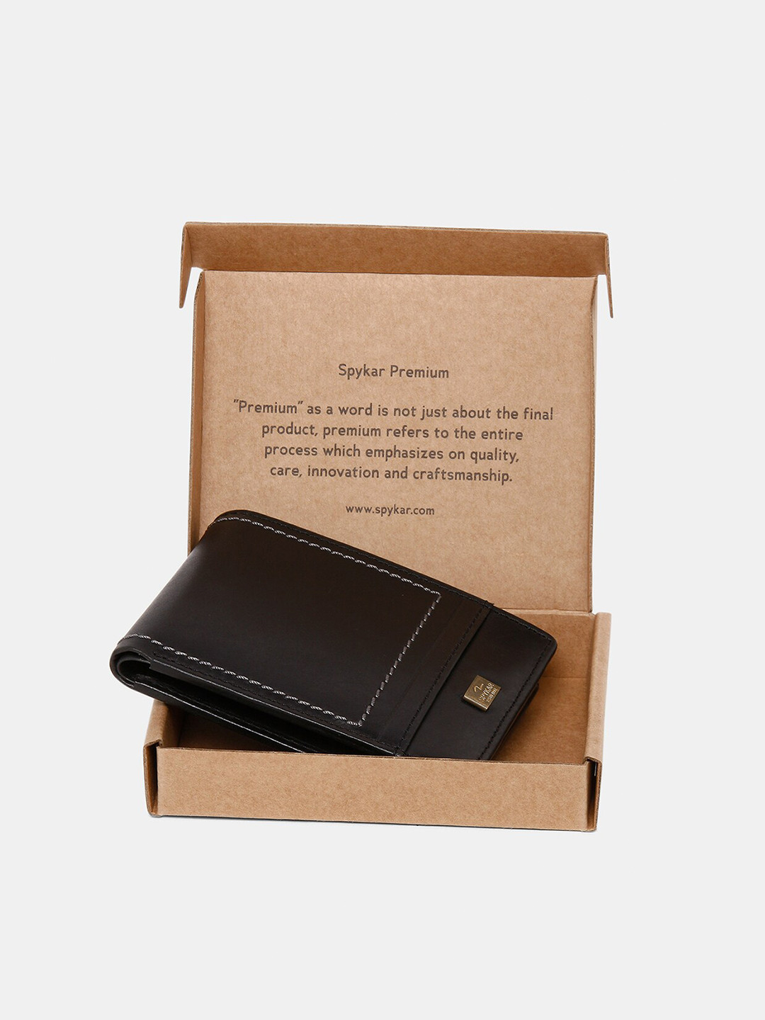 

SPYKAR Men Black Leather Two Fold Wallet