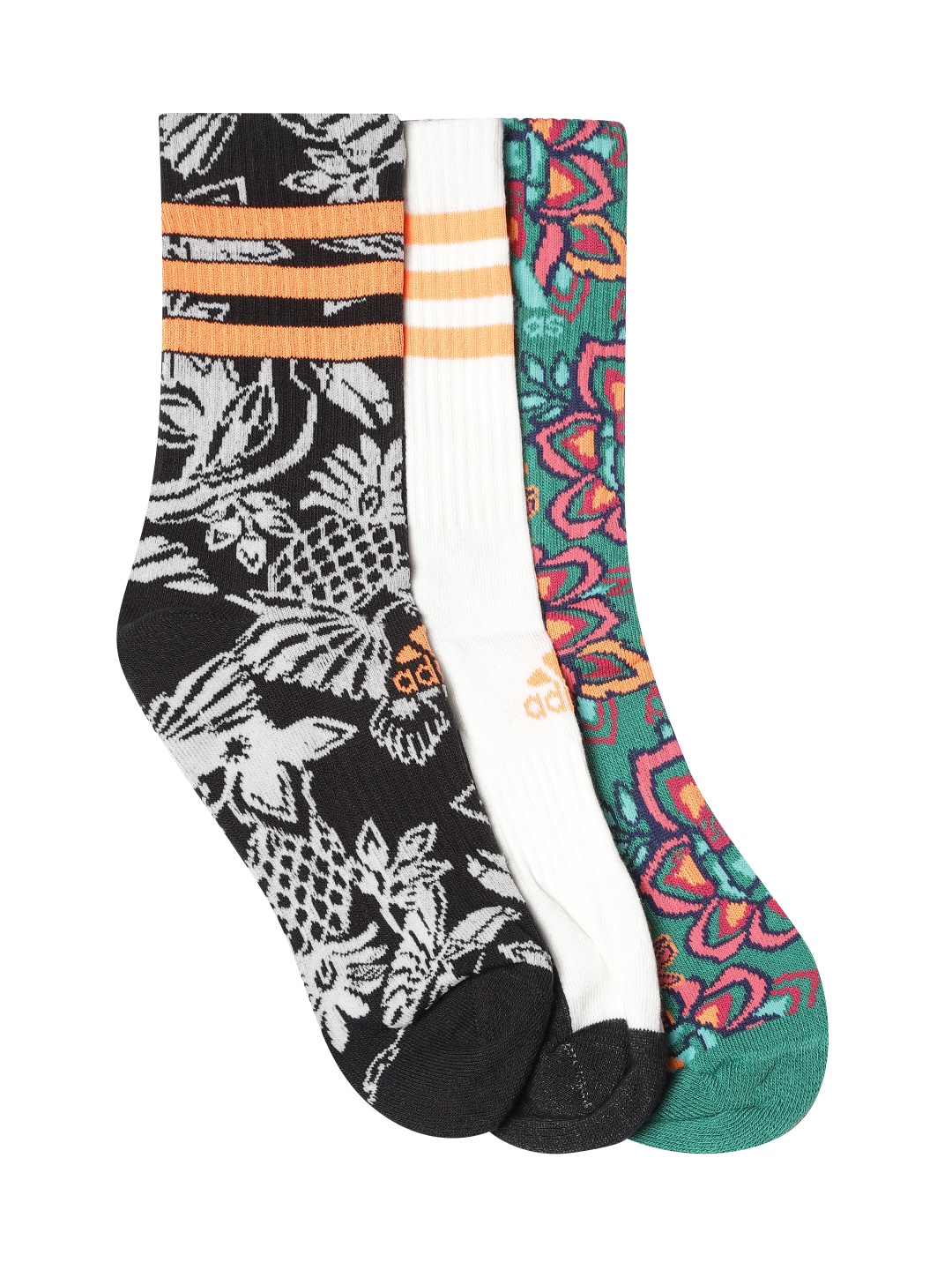 

ADIDAS Unisex Pack of 3 Above Ankle Length Socks, Black