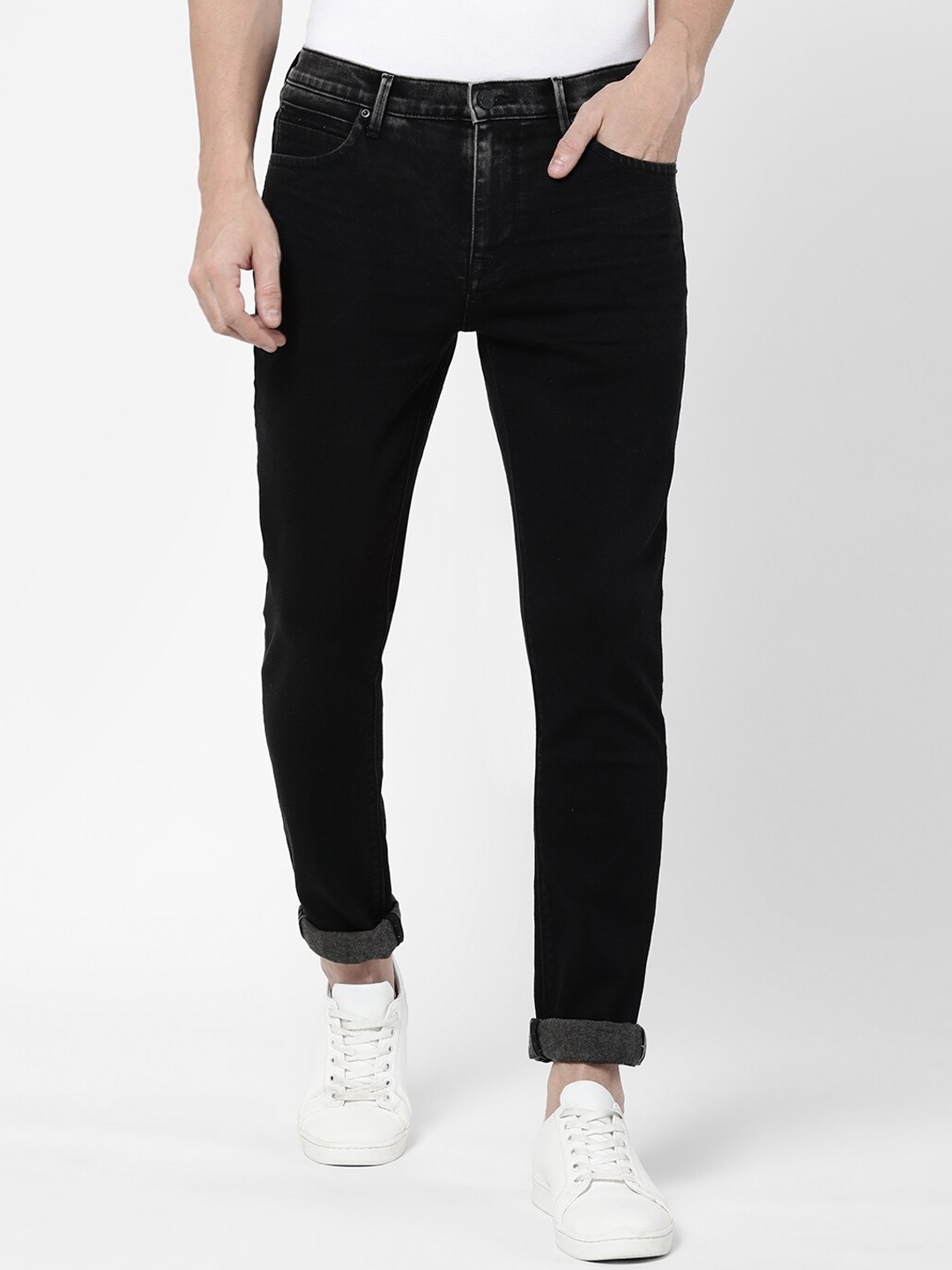 Lee Men Black Skinny Fit Stretchable Jeans
