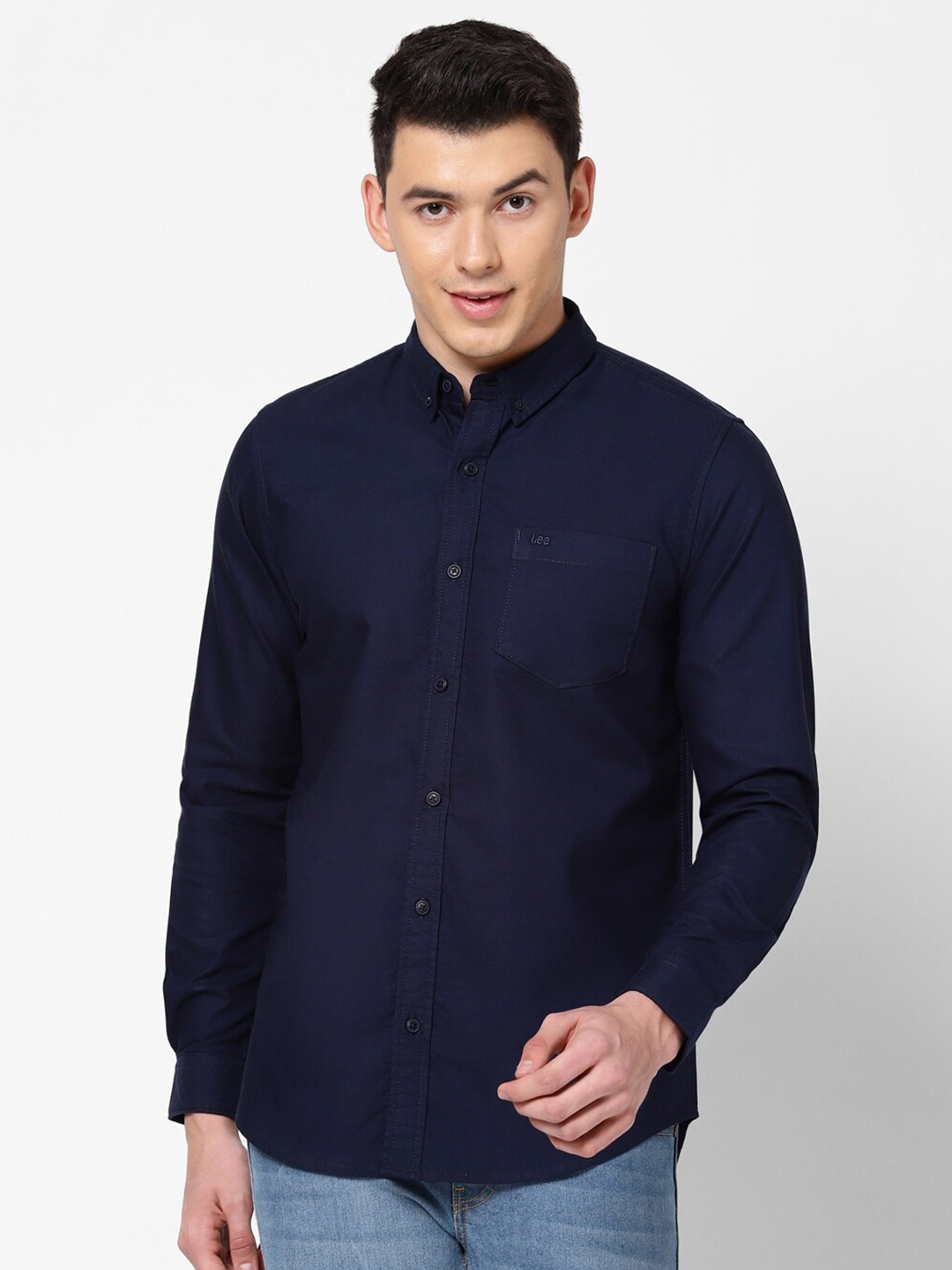 

Lee Men Blue Slim Fit Casual Shirt