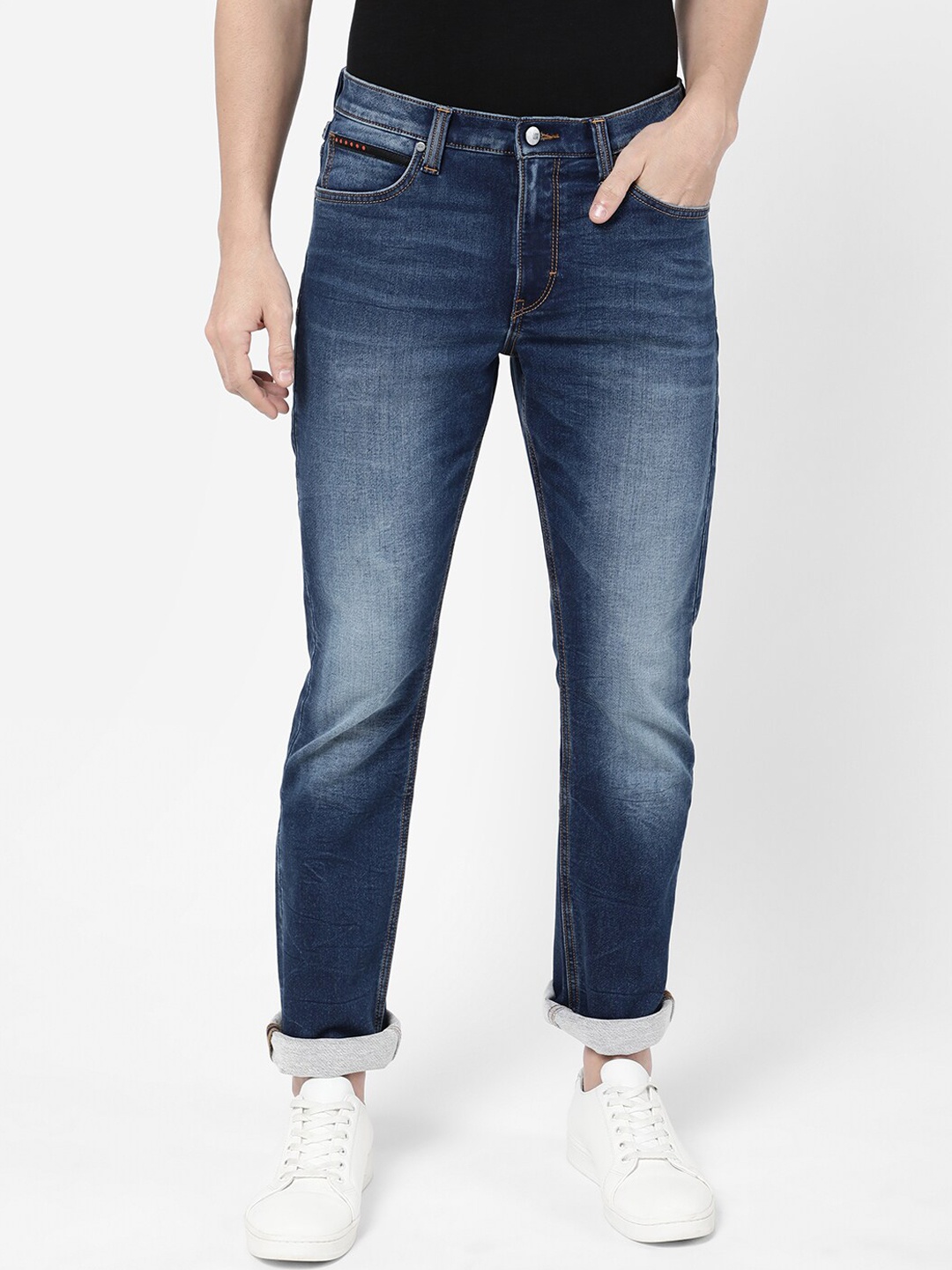 

Lee Men Blue Regular Fit Mid-Rise Light Fade Stretchable Jeans