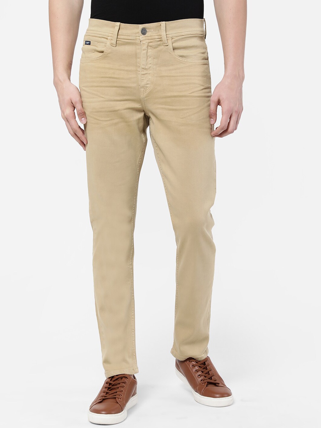 Lee Men Khaki Skinny Fit Stretchable Jeans