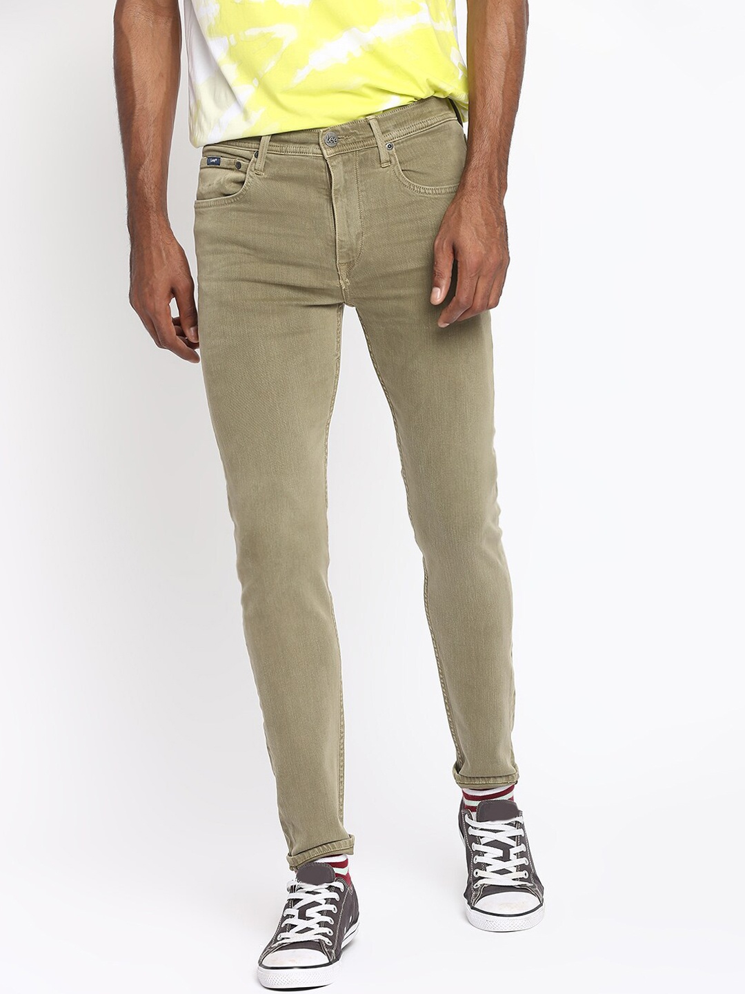 

Lee Men Green Bruce Skinny Fit Stretchable Jeans