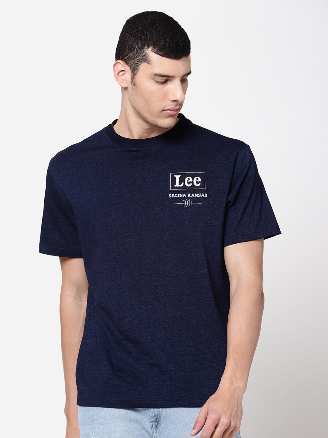 

Lee Men Blue Slim Fit CottonT-shirt