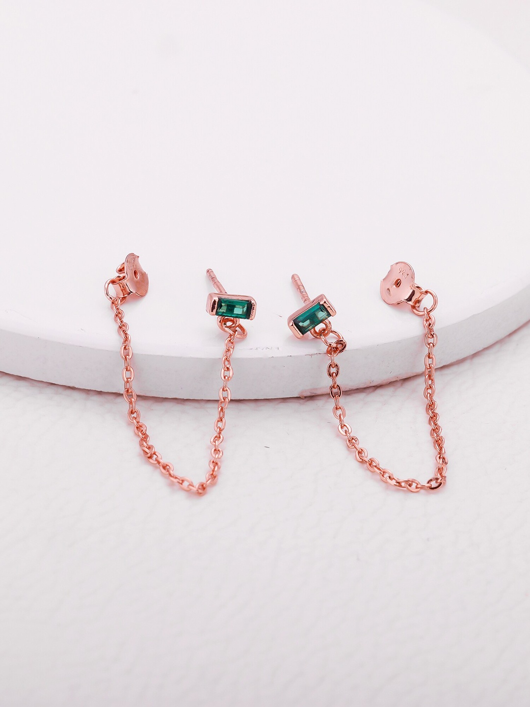 

GIVA Rose Gold Contemporary Drop Earrings