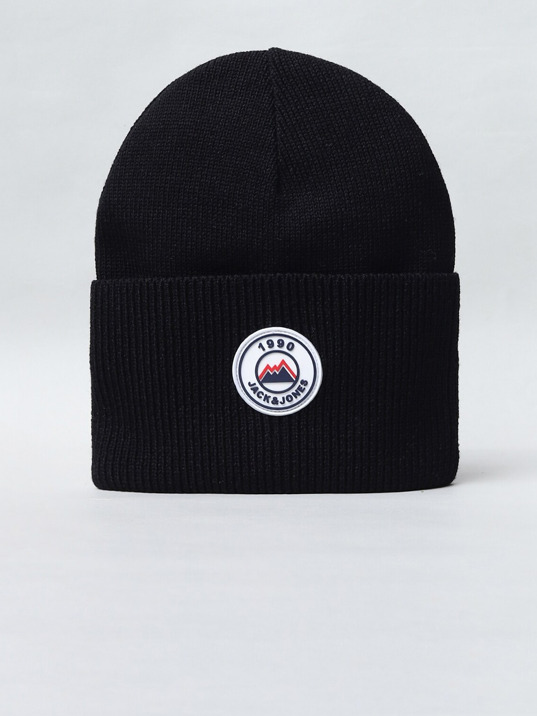 

Jack & Jones Men Black & White Beanie