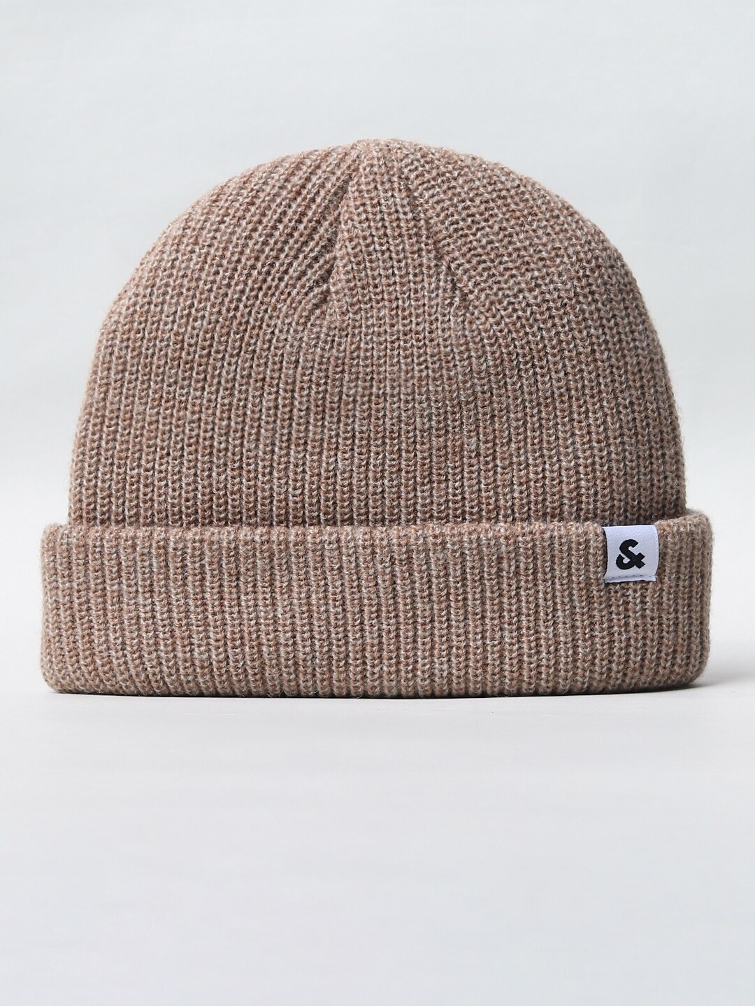 

Jack & Jones Men Beige Knitted Wool Beanie