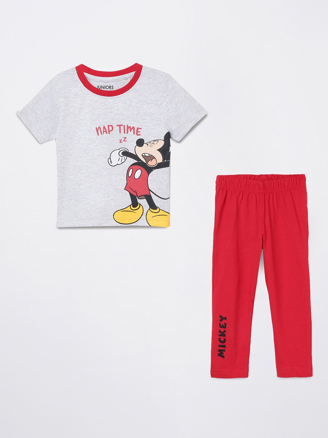 

Juniors by Lifestyle Boys Mickey Mouse Printed Clothing Set, Red