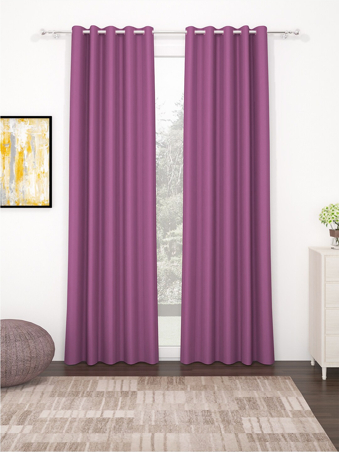

Story@home Adults Lavender Set of 2 Black Out 300GSM Door Curtain