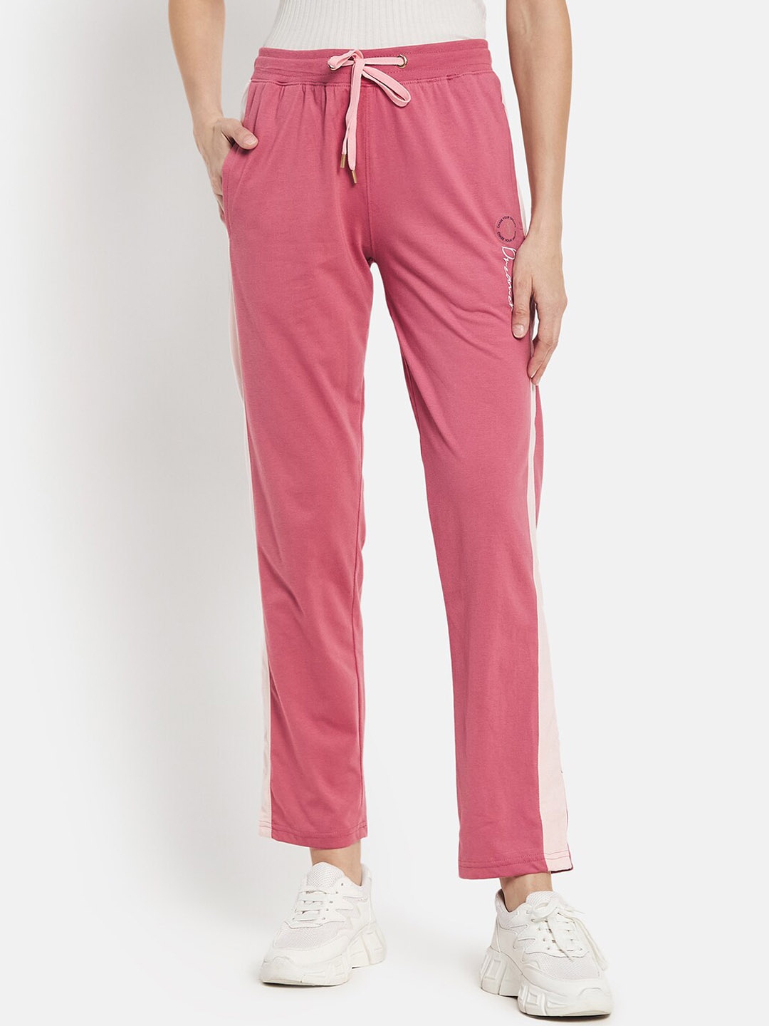 

METTLE Women Pink Solid Track Pants