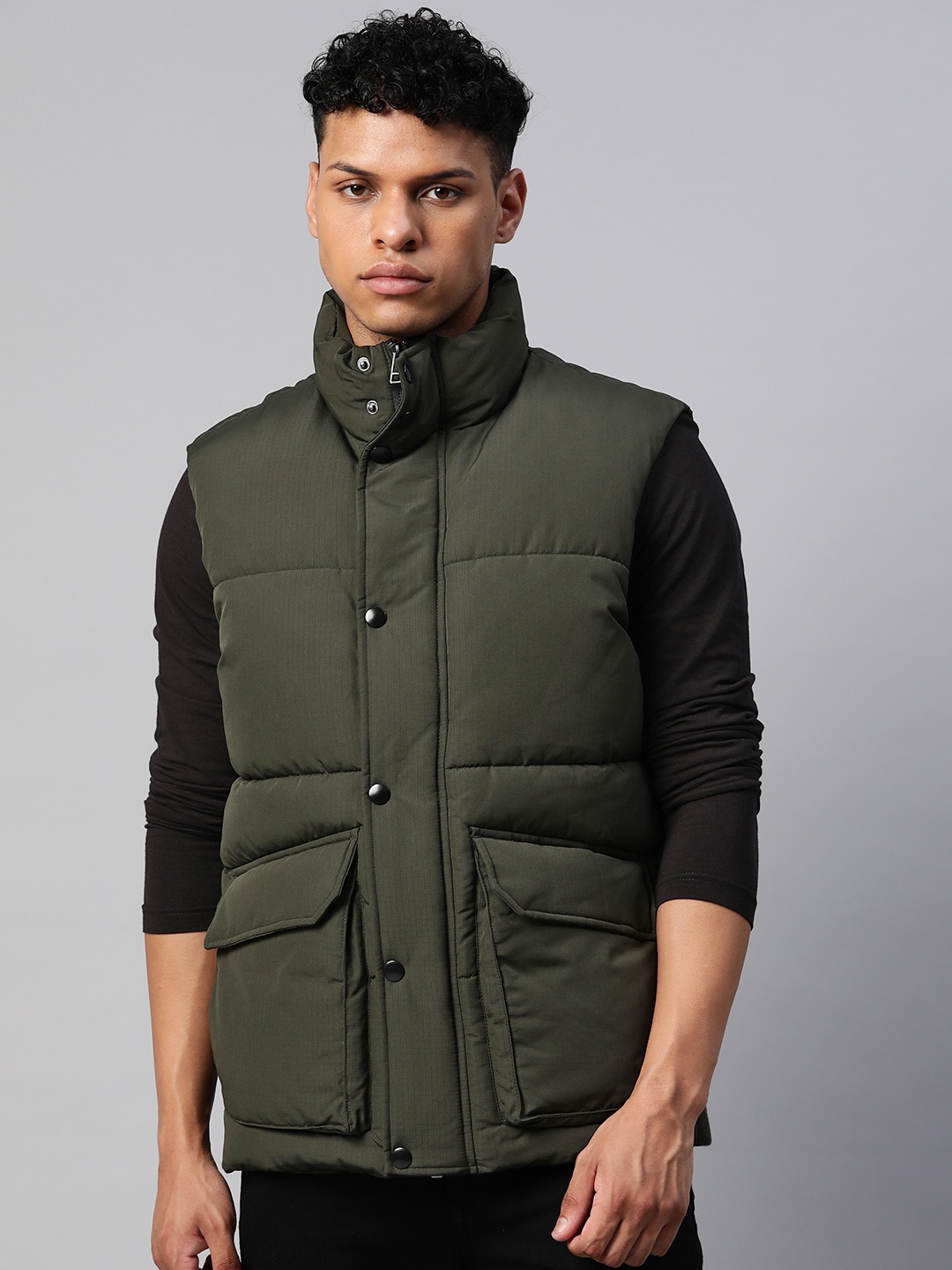 

Marks & Spencer Water Resistant Thermo-Warmth Puffer Gilet Jacket, Olive