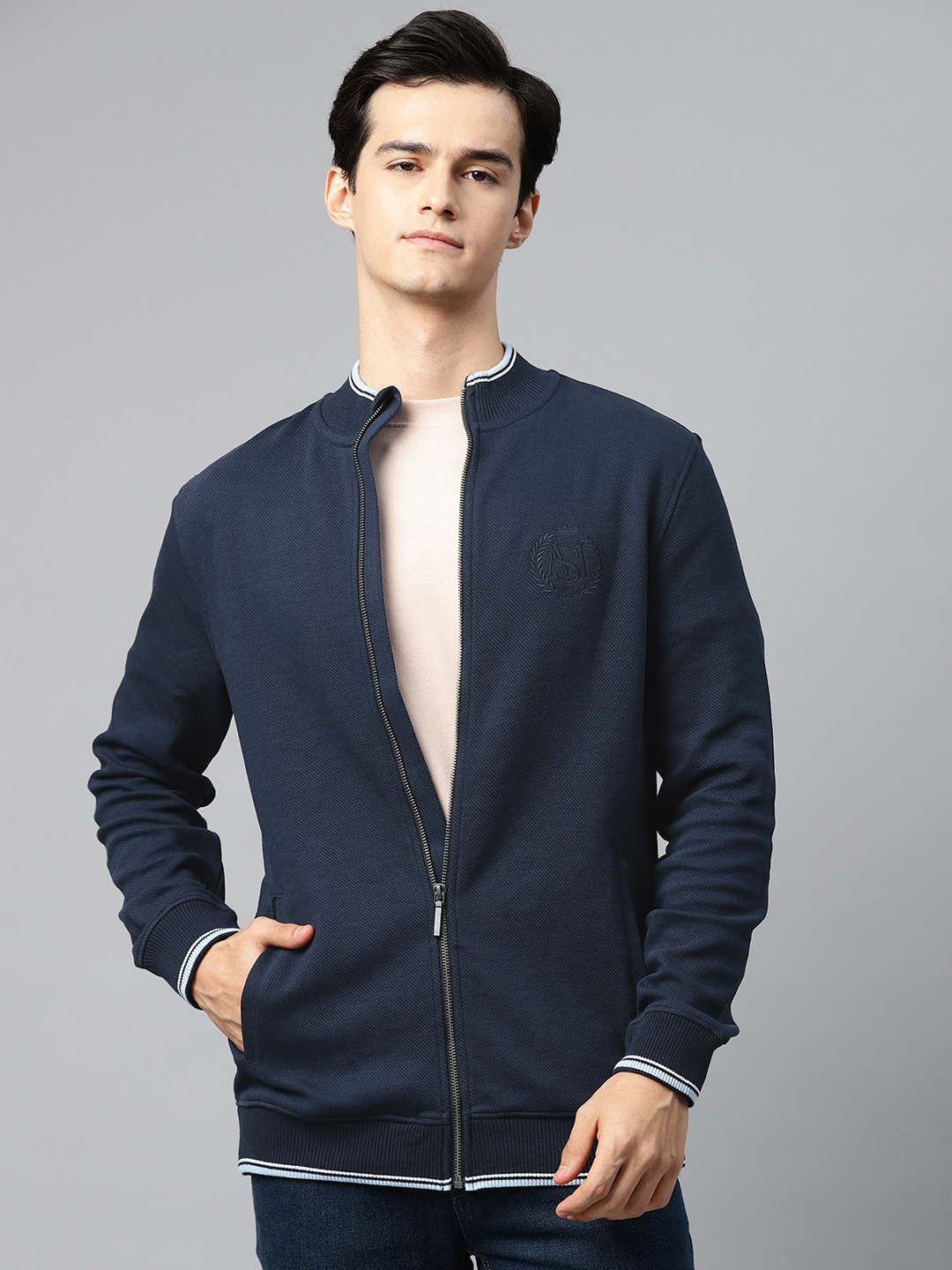 

Marks & Spencer Mock Collar Tailored Jacket, Blue
