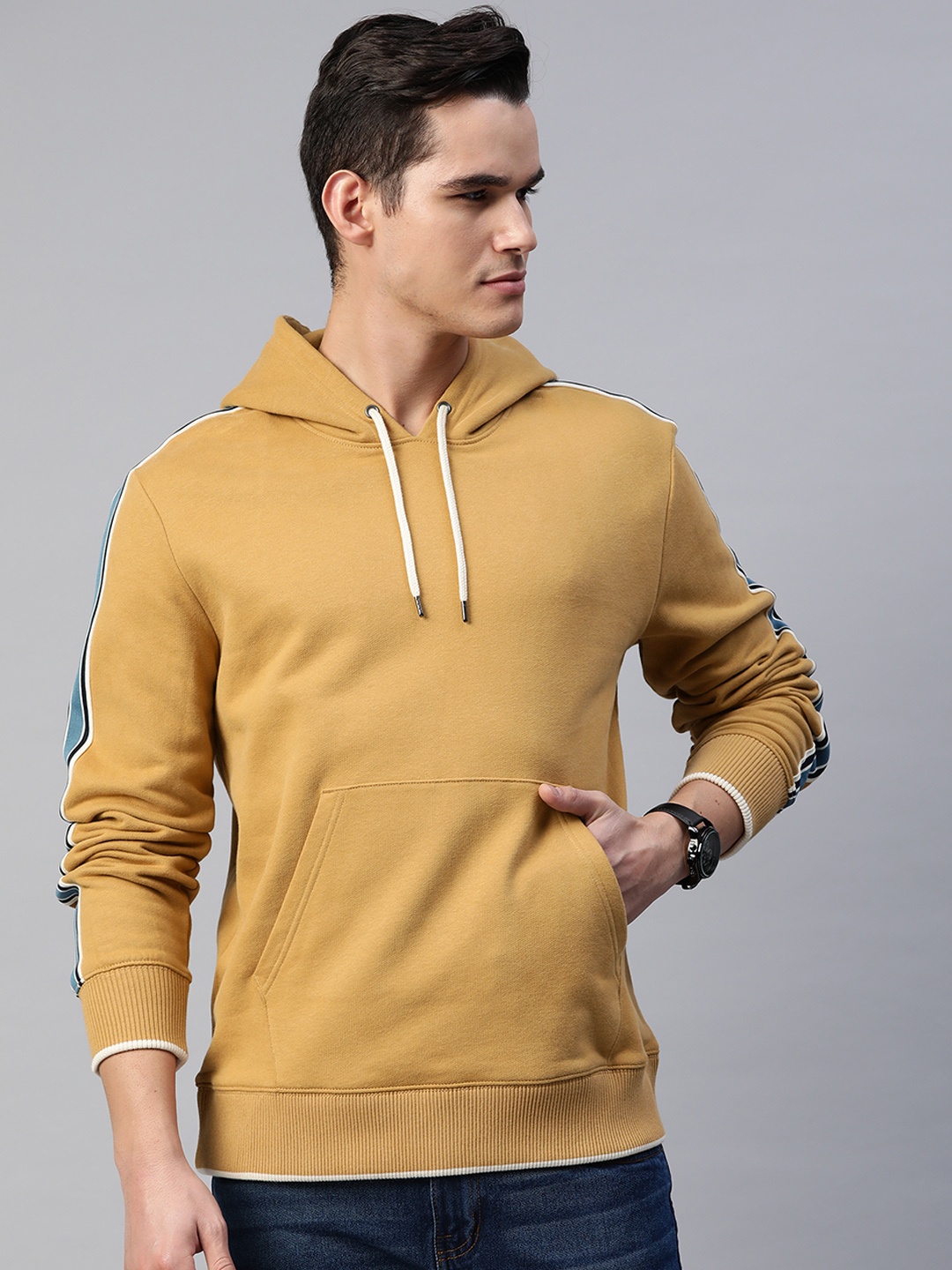 

Marks & Spencer Men Pure Cotton Hooded Sweatshirt, Mustard