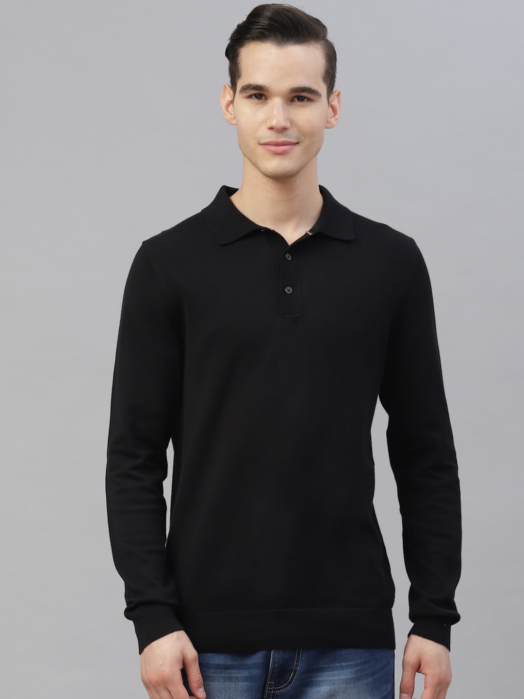 

Marks & Spencer Men Solid Pullover, Black