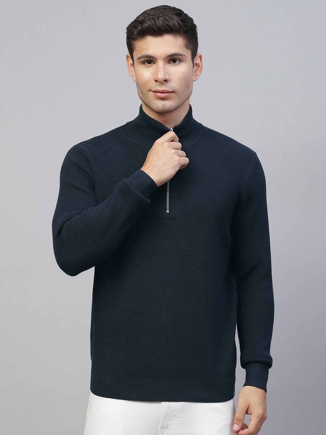 

Marks & Spencer Men Navy Blue Pullover