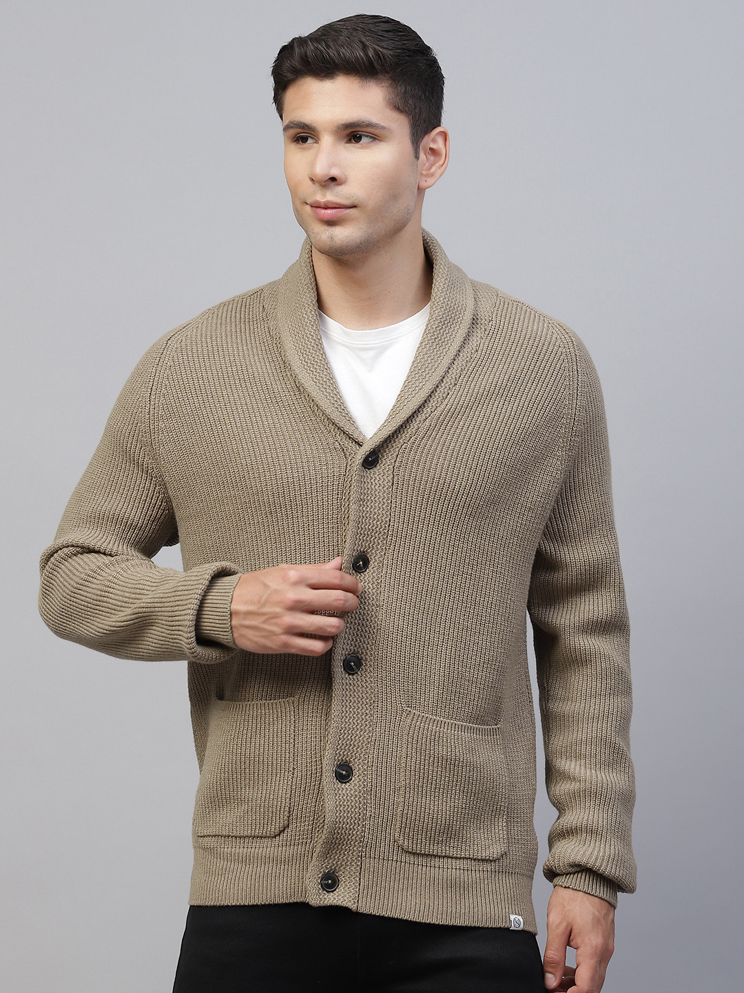 

Marks & Spencer Men Brown Cardigan