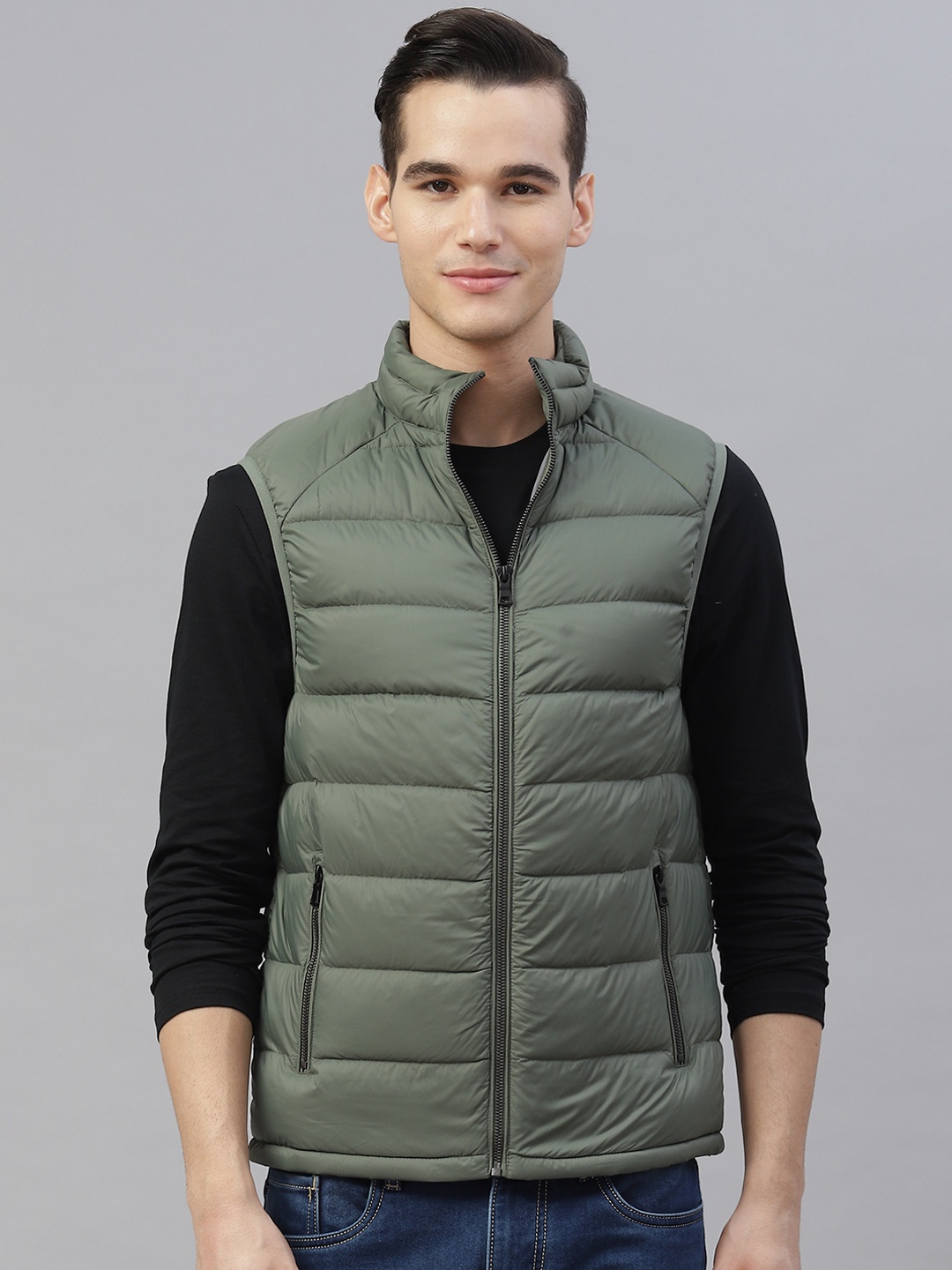 

Marks & Spencer Men Lightweight Padded Stormwear Down Jacket, Olive