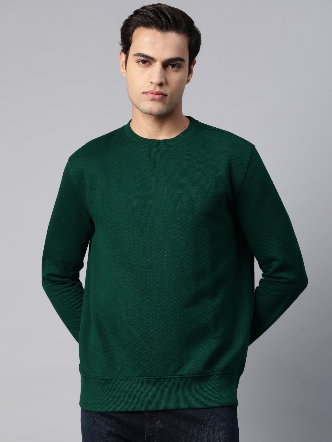 

Marks & Spencer Self Designed Regular Pullover Sweatshirt, Green