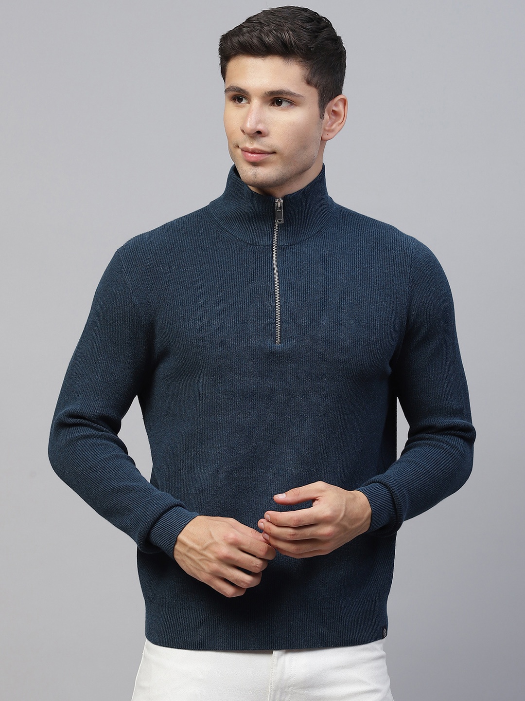 

Marks & Spencer Men Teal Blue Pullover