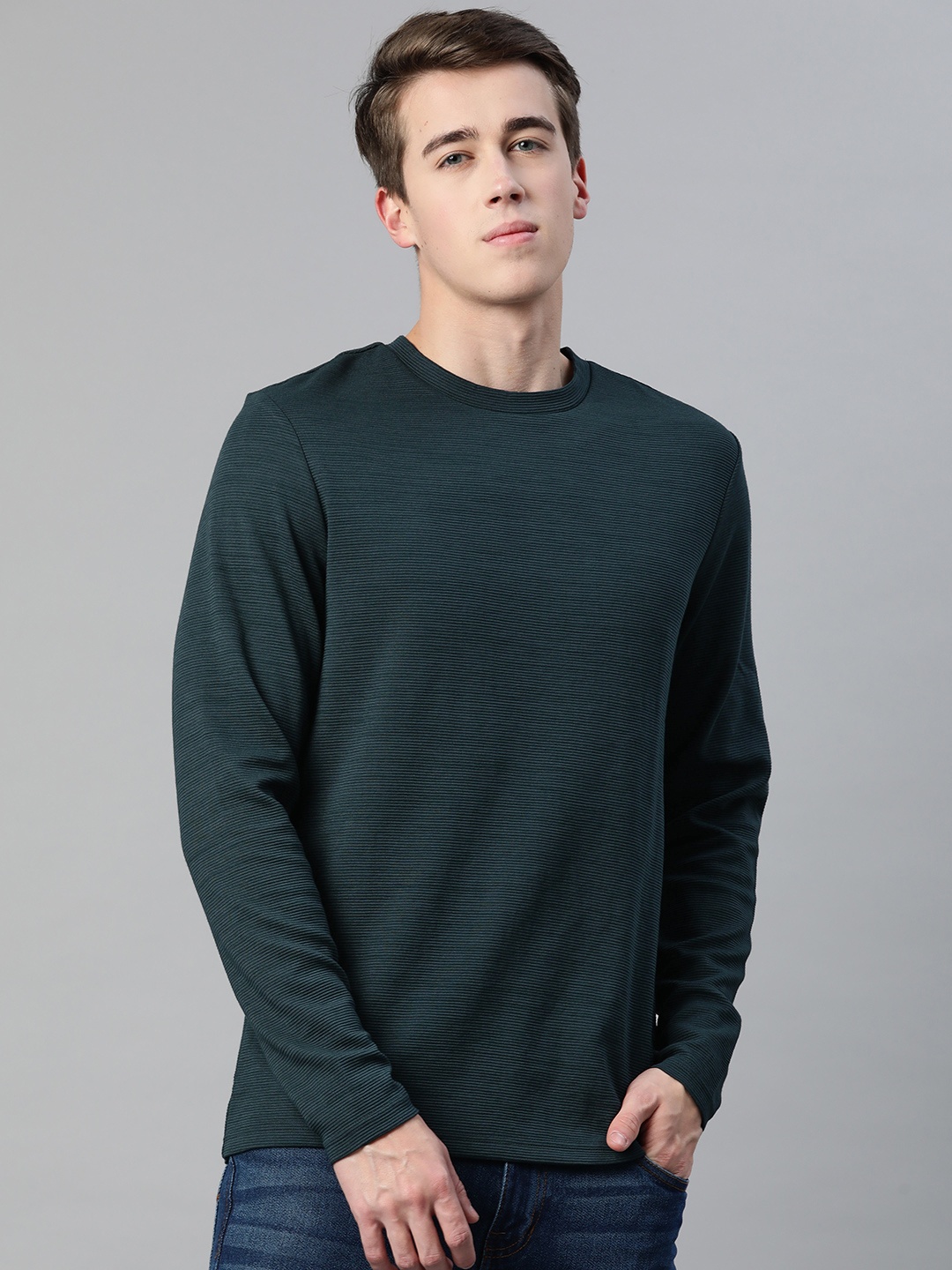 

Marks & Spencer Textured Round Neck Sweatshirt, Teal